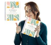 KOBONA La Bibbia in un anno: guida di 52 settimane con spiralatura, taccuino per lo studio biblico femminile, facile da leggere