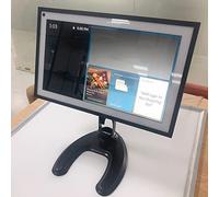KOBONA Supporto da scrivania per monitor - Staffa in lega di alluminio da tavolo girevole universale Base per display multifunzione pieghevole impermeabile Altezza regolabile per Echo Show 15