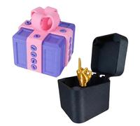 KOBONA The Prank Box - Divertenti scatole regalo con viti stampate in 3D con dito medio, scatole con viti per scherzi per Halloween e Natale, decorazioni colorate interattive per scherzi da scrivania