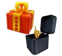 KOBONA The Prank Box - Divertenti scatole regalo con viti stampate in 3D con dito medio, scatole con viti per scherzi per Halloween e Natale, decorazioni colorate interattive per scherzi da scrivania
