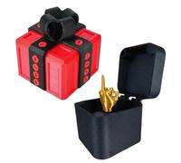 KOBONA The Prank Box - Divertenti scatole regalo con viti stampate in 3D con dito medio, scatole con viti per scherzi per Halloween e Natale, decorazioni colorate interattive per scherzi da scrivania