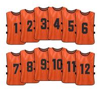 KOCAN 12PCS Kid's Football Pinnies Quick Drying Soccer Jerseys Youth Sports Scrimmage Basketball Team Training Bavaglini numerati Practice Sports Vest