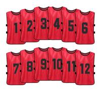 KOCAN 12PCS Kid's Football Pinnies Quick Drying Soccer Jerseys Youth Sports Scrimmage Basketball Team Training Bavaglini numerati Practice Sports Vest
