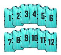 KOCAN 12PCS Kid's Football Pinnies Quick Drying Soccer Jerseys Youth Sports Scrimmage Basketball Team Training Bavaglini numerati Practice Sports Vest