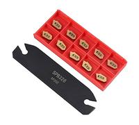 KOCAN Utensili per tornitura tornio SPB326 Utensile da Taglio per scanalatura da 26 mm con Inserti in Metallo Duro da Taglio GTN-3 SP300 da 10 Pezzi