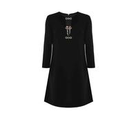 Kocca- Abito Corto con Catene Dorate Donna, Tinta Unita, Girocollo, Maniche: Lunghe Modello: A25PAB7717ABUN0000