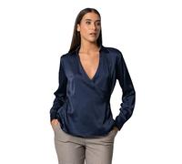 Kocca - Blusa con Incrocio Donna, Colore: Blu, Modello: A25RBL8963ABUN2841, Taglia: L