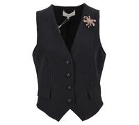 Kocca - Gilet con spilla Donna, Tinta unita, Scollo a V, Maniche Senza maniche, Modello: A25PGL7794ABUN3484