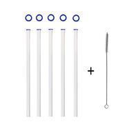 Koch Cannuccia in Vetro, Blu, con Spazzola per la Pulizia, Set, Dritto / 5 Pezzi