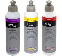 Koch Chemie Detergente Set 3 X 250ml Heavy Taglòio H9.02 Bene F6.01 Micro M3.02