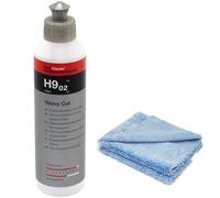 Koch Chemie Heavy Taglòio H9.02 Grezzo Auto 250 ML + 1x Panno IN Microfibra Blu