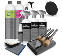 Koch Chemie - Set di accessori per interni dell'auto, per riparare la cura dell'abitacolo, fresh up, Speed Glass Cleaner, spazzola per interni, panno asciutto