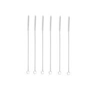 Koch Spazzola di Ricambio per cannucce in Vetro, 6 Pezzi, Metallo, plastica, Argento, 20 cm