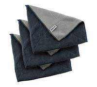 Kochblume 1-3-5-10 - Panno in microfibra, 30 x 30 cm 300 ml. L'originale di Cooklife in una scatola rosa., Grigio antracite, Set da 3