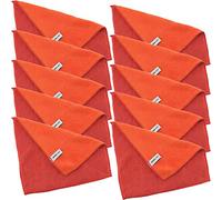 Kochblume 1-3-5-10 - Panno in microfibra, 30 x 30 cm 300 ml. L'originale di Cooklife in una scatola rosa., rosso/arancione, Set da 10