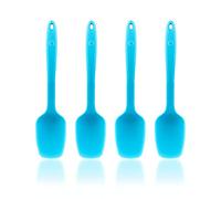 Kochblume Set di 4 cucchiai flessibili, in silicone e senza BPA, resistenti al calore, lavabili in lavastoviglie, colore: turchese