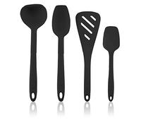 Kochblume Set di utensili da cucina - Set di 4 cucchiai di design S & mestolo S & mestolo flessibile S & set | silicone premium | resistente al calore | lavabile in lavastoviglie | colore: antracite