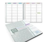 KOCHDIALOG 1 agenda settimanale di Design Business 2026 in 15 minuti, 2 colonne/giorno, calendario settimanale/agenda con panoramica settimanale, giorni del fine settimana ridotti a soli 6 ore