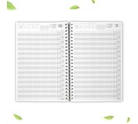 KochDialog KOCHDIALOG Libro degli appuntamenti 2025 A4 Registro degli ordini per la pratica del parrucchiere 1-5 dipendenti Diario da 30 minuti Pianificatore della pratica Pianificatore del parrucchie
