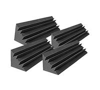 Kochenty 4 pannelli acustici in schiuma fonoassorbente per studio acustico, trattamento del suono, angolo per trappola per bassi, pannelli acustici a cuneo, 12 x 12 x 48 cm