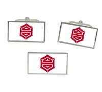 Kōchi (Giappone) Bandiera Gemelli E Fermacravatta Set