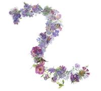 KOCKSHION 100 Pezzi Adesivi di Fiori Decorativo Rosa Carino Adesivi a Tema Floreale Nozze Decorazioni Decorazione Adesivi per Scrapbooking retrò Journaling Annata Carta Viola,Porpora