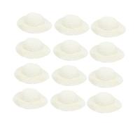 KOCKSHION 12pezzi Mini Cappelli Decorativi Woven Per Bambole Piccoli Cappelli Per Decorazioni e Per Ritratti e Crafting