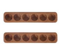 KOCKSHION 2 Pezzi Portauova Design Rustico Moderno per Frigorifero Color Legno in Legno di Acacia 6 Scomparti Organizzatore Efficiente e Riutilizzabile per Appartamenti e Case di Campagna