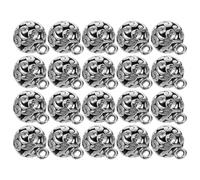 KOCKSHION 20 Pezzi Ciondoli Decorativi a Forma di Sfere Cave in Lega Vintage per Creazione di Gioielli Fai da Te, Accessori per Collane e Braccialetti Artigianali, Idee Regalo per Natale e Compleanni