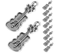 KOCKSHION 20pezzi Ciondoli Per Creazioni Artigianali Piccoli Ciondoli Violino Vintage Per Gioielli Fai Da Te Accessori Per Collane e Bracciali Charm Retro Per Appassionati Di