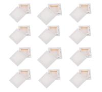 KOCKSHION 24 Pannelli di Tela per Pittura a Olio, Cornici Vuote in Cotone Bordi Arrotondati, Set Mini Cornici per Pittura Fai da Te, per Creazioni Artistiche e Decorazioni