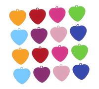 KOCKSHION 24 Pezzi Medagliette Cane Cuore in Acciaio Inossidabile Colorato Targhette Vuote per Incisione Nome con Preforato per Collane e Portachiavi Accessori per Fai da Te e Gioielli
