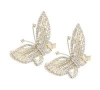 KOCKSHION 2pezzi Clip Per Farfalla Eleganti Con Strass Accessori Per Decorativi Design Unico e Creativo Clip Piccole e Versatili Per Donne e Ragazze Stile Vintage e Brillantezza Elegante