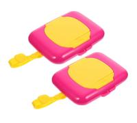 KOCKSHION 2pezzi Dispenser Salviettine Portatile Contenitore Riutilizzabile Per Fazzoletti Umidi Design Semplice Per Culla Passeggino e Sedia Da Materiale Resistente e Facile Da Pulire