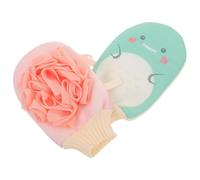 KOCKSHION 2pezzi Guanto Esfoliante per Doccia in Luffa Guanti Scrub da Bagno per Pulizia Corpo e Rimozione Cellule Morte Morbido e Durevole