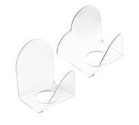 KOCKSHION 2pezzi Palette Acriliche Trasparenti per Trucco Art Manico Ergonomico per Miscelazione Fondotinta e Rossetti Strumento Pratico per Makeup e Manicure Leggere e Portatili