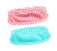 KOCKSHION 2pezzi Spazzola Da Bagno Silicone Scrubbers Esfolianti Doppia Faccia Per Ragazzo Ragazza e Adulti Massaggiatore Per Capelluto Strumento Tattile Per Sviluppo Sensoriale
