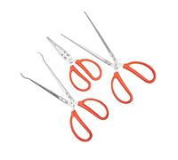 KOCKSHION 3 pezzi Pinze per Catturare Granchi e Anguille Acciaio Inossidabile Antiscivolo Strumenti Multifunzionali per Rifiuti e Crostacei