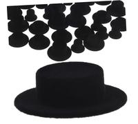 KOCKSHION 30 Pezzi bambola con cappello da clown mini cappello mestiere Natale piccoli cappelli mini cappelli per bambole piccola decorazione di cappelli floccaggio Nero