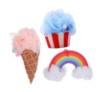 KOCKSHION 3pezzi Spugna Da Bagno Da Luffa Colorata Forma Di Per Doccia e Esfoliazione Del Corpo Crea Bolla Ricca e Divertente Atmosfera Nel Bagno