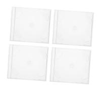 KOCKSHION 4 Pezzi Custodia CD porta CD rotondo protettore Titolari per portatile In piedi scatole dvd porta CD dvd archiviazione dvd custodia del disco scatole CD polistirolo Trasparente