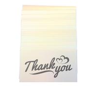 KOCKSHION 50pezzi Biglietti di Ringraziamento con Carta Bianca per Personalizzare Design Chic per Piccole Imprese e Ordini Clienti