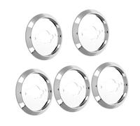 KOCKSHION 5pezzi Base Per Manopola Interruttore Rotante Per Fornello Gas Abs Placca Galvanica Copertura Piastra Argento Grill Piano Cottura Forno