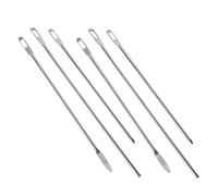 KOCKSHION 6 Pezzi Cavo della Cintura Accessori per Cucire con Coulisse Ferri da Maglia con Cruna Strumento Tirafilo Fili per Cucire Acciaio Titanio Nichelato Silver