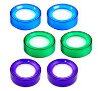 KOCKSHION 6 Pezzi Umidificatori Dito Rotondi in Spugna e Plastica per Contare Banconote e Sigillare Buste, Adatti a Operatori Finanziari e Impiegati