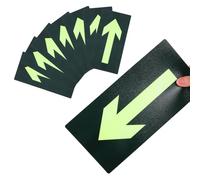 KOCKSHION 8 Pezzi Adesivi Fotoluminescenti di Sicurezza Pvc Impermeabili Indicatore Direzionale per Visibilità Chiara per Supermercati e Situazioni Critiche