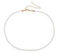 KOCKSHION Beads Chain in Metallo Bianco Moda Girocollo per Vacanze Estive e Feste tra Amiche