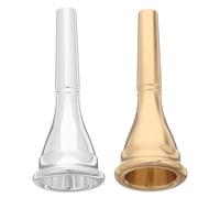 KOCKSHION Bocchino in Metallo Oro e Argento 2pezzi per Corno Francese Design Elegante per Pratica Quotidiana e Concerti Professionali