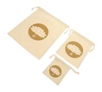 KOCKSHION Borsa per Ciotola Tibetana Coulisse Liscia in Cotone e Lino 3 Pezzi Facile da Aprire e Chiudere per Meditazione e Canto Buddista