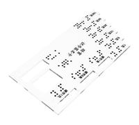 KOCKSHION Carta Assistiva e Facile da Usare Design Portatile per Braille in Acrilico per Non Vedenti e Attività in